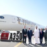 Emirates officially unveils its first A350 aircraft