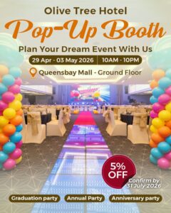 Check Out the Olive Tree Hotel Pop-up Booth at Queensbay Mall