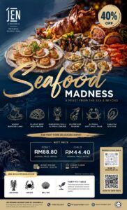 JEN Penang Georgetown by Shangri-La offers its Seafood Madness promotion with 40% off every Friday
