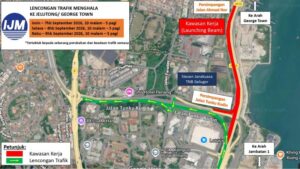 Temporary Closure of George Town-Bound Route and Traffic Diversions on Tun Dr. Lim Chong Eu Expressway (7–9 September 2026)